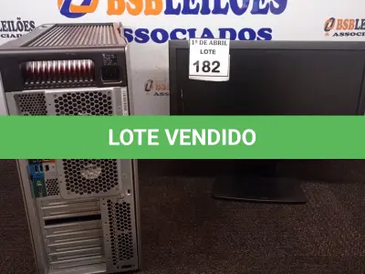LOTE 182 - 01 SERVIDOR HP E 01 MONITOR. (NO ESTADO) ATENÇÃO! FAZER A VISITAÇÃO ANTES DE ARREMATAR, NÃO SABEMOS SE FUNCIONA. LEILÃO NÃO TEM GARANTIA E NEM DEVOLUÇÃO, SUJEITO A POSSÍVEIS AVARIAS VISÍVEIS/OCULTAS E/OU AUSÊNCIA DE COMPONENTES.
