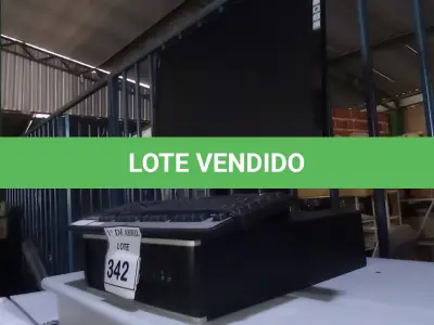 LOTE 342 - 01 CPU HP, 01 MONITOR E 01 TECLADO. (NO ESTADO) ATENÇÃO! FAZER A VISITAÇÃO ANTES DE ARREMATAR, NÃO SABEMOS SE FUNCIONA. LEILÃO NÃO TEM GARANTIA E NEM DEVOLUÇÃO, SUJEITO A POSSÍVEIS AVARIAS VISÍVEIS/OCULTAS E/OU AUSÊNCIA DE COMPONENTES.