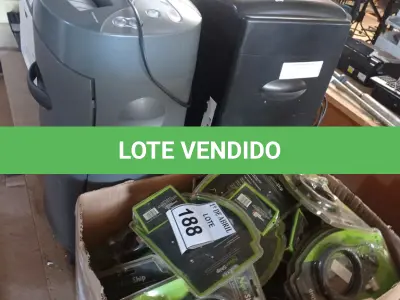 LOTE 188 - 01 LOTE COM TRAVAS PARA NOTEBOOKS E 02 FRAGMENTADORAS. (NO ESTADO) ATENÇÃO! FAZER A VISITAÇÃO ANTES DE ARREMATAR, NÃO SABEMOS SE FUNCIONA. LEILÃO NÃO TEM GARANTIA E NEM DEVOLUÇÃO, SUJEITO A POSSÍVEIS AVARIAS VISÍVEIS/OCULTAS E/OU AUSÊNCIA DE COMPONENTES.