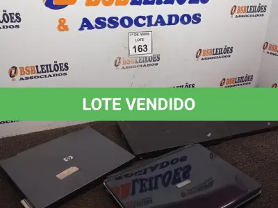 LOTE 163 - 04 NOTEBOOKS DIVERSOS. (NO ESTADO) ATENÇÃO! FAZER A VISITAÇÃO ANTES DE ARREMATAR, NÃO SABEMOS SE FUNCIONA. LEILÃO NÃO TEM GARANTIA E NEM DEVOLUÇÃO, SUJEITO A POSSÍVEIS AVARIAS VISÍVEIS/OCULTAS E/OU AUSÊNCIA DE COMPONENTES.