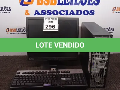 LOTE 296 - 01 CPU HP, 01 MONITOR E 01 TECLADO. (NO ESTADO) ATENÇÃO! FAZER A VISITAÇÃO ANTES DE ARREMATAR, NÃO SABEMOS SE FUNCIONA. LEILÃO NÃO TEM GARANTIA E NEM DEVOLUÇÃO, SUJEITO A POSSÍVEIS AVARIAS VISÍVEIS/OCULTAS E/OU AUSÊNCIA DE COMPONENTES.