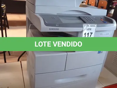 LOTE 117 - 01 IMPRESSORA SAMSUNG MULTIXPRESS 6555NX. (NO ESTADO) ATENÇÃO! FAZER A VISITAÇÃO ANTES DE ARREMATAR, NÃO SABEMOS SE FUNCIONA. LEILÃO NÃO TEM GARANTIA E NEM DEVOLUÇÃO, SUJEITO A POSSÍVEIS AVARIAS VISÍVEIS/OCULTAS E/OU AUSÊNCIA DE COMPONENTES.