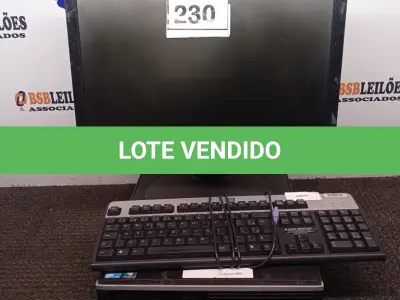 LOTE 230 - 01 CPU HP E 01 MONITOR COM TECLADO. (NO ESTADO) ATENÇÃO! FAZER A VISITAÇÃO ANTES DE ARREMATAR, NÃO SABEMOS SE FUNCIONA. LEILÃO NÃO TEM GARANTIA E NEM DEVOLUÇÃO, SUJEITO A POSSÍVEIS AVARIAS VISÍVEIS/OCULTAS E/OU AUSÊNCIA DE COMPONENTES.