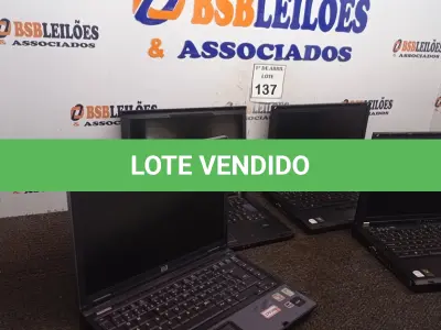 LOTE 137 - 04 NOTEBOOKS DIVERSOS. (NO ESTADO) ATENÇÃO! FAZER A VISITAÇÃO ANTES DE ARREMATAR, NÃO SABEMOS SE FUNCIONA. LEILÃO NÃO TEM GARANTIA E NEM DEVOLUÇÃO, SUJEITO A POSSÍVEIS AVARIAS VISÍVEIS/OCULTAS E/OU AUSÊNCIA DE COMPONENTES.