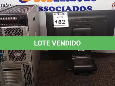 LOTE 182 - 01 SERVIDOR HP E 01 MONITOR. (NO ESTADO) ATENÇÃO! FAZER A VISITAÇÃO ANTES DE ARREMATAR, NÃO SABEMOS SE FUNCIONA. LEILÃO NÃO TEM GARANTIA E NEM DEVOLUÇÃO, SUJEITO A POSSÍVEIS AVARIAS VISÍVEIS/OCULTAS E/OU AUSÊNCIA DE COMPONENTES.
