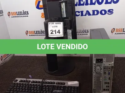 LOTE 214 - 01 CPU LENOVO E 01 MONITOR COM TECLADO. (NO ESTADO) ATENÇÃO! FAZER A VISITAÇÃO ANTES DE ARREMATAR, NÃO SABEMOS SE FUNCIONA. LEILÃO NÃO TEM GARANTIA E NEM DEVOLUÇÃO, SUJEITO A POSSÍVEIS AVARIAS VISÍVEIS/OCULTAS E/OU AUSÊNCIA DE COMPONENTES.
