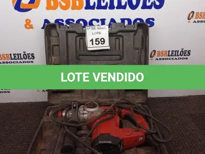 LOTE 159 - 01 MARTELETE EIN HELL COM MALETA. (NO ESTADO) ATENÇÃO! FAZER A VISITAÇÃO ANTES DE ARREMATAR, NÃO SABEMOS SE FUNCIONA. LEILÃO NÃO TEM GARANTIA E NEM DEVOLUÇÃO, SUJEITO A POSSÍVEIS AVARIAS VISÍVEIS/OCULTAS E/OU AUSÊNCIA DE COMPONENTES.