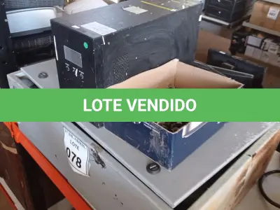 LOTE 078 -  01 BANCO PARA BATERIAS E 01 NOBREAK.  (NO ESTADO) ATENÇÃO! FAZER A VISITAÇÃO ANTES DE ARREMATAR, NÃO SABEMOS SE FUNCIONA. LEILÃO NÃO TEM GARANTIA E NEM DEVOLUÇÃO, SUJEITO A POSSÍVEIS AVARIAS VISÍVEIS/OCULTAS E/OU AUSÊNCIA DE COMPONENTES.