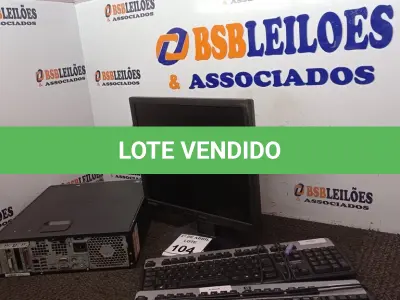LOTE 104 - 01 CPU HP E 01 MONITOR COM TECLADO. (NO ESTADO) ATENÇÃO! FAZER A VISITAÇÃO ANTES DE ARREMATAR, NÃO SABEMOS SE FUNCIONA. LEILÃO NÃO TEM GARANTIA E NEM DEVOLUÇÃO, SUJEITO A POSSÍVEIS AVARIAS VISÍVEIS/OCULTAS E/OU AUSÊNCIA DE COMPONENTES.