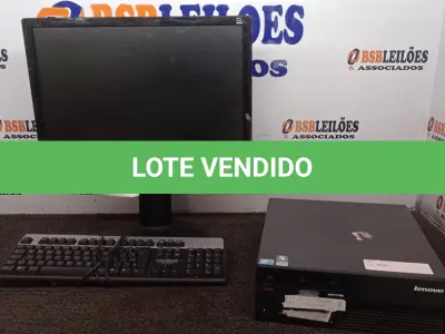LOTE 245 - 01 CPU LENOVO, 01 MONITOR E TECLADO. (NO ESTADO) ATENÇÃO! FAZER A VISITAÇÃO ANTES DE ARREMATAR, NÃO SABEMOS SE FUNCIONA. LEILÃO NÃO TEM GARANTIA E NEM DEVOLUÇÃO, SUJEITO A POSSÍVEIS AVARIAS VISÍVEIS/OCULTAS E/OU AUSÊNCIA DE COMPONENTES.