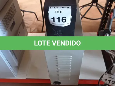 LOTE 116 - 01 BANCO PARA BATERIAS E 01 NOBREAK. (NO ESTADO) ATENÇÃO! FAZER A VISITAÇÃO ANTES DE ARREMATAR, NÃO SABEMOS SE FUNCIONA. LEILÃO NÃO TEM GARANTIA E NEM DEVOLUÇÃO, SUJEITO A POSSÍVEIS AVARIAS VISÍVEIS/OCULTAS E/OU AUSÊNCIA DE COMPONENTES.