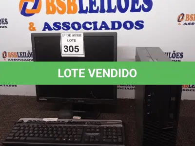 LOTE 305 - 01 CPU LENOVO, 01 MONITOR E 01 TECLADO. (NO ESTADO) ATENÇÃO! FAZER A VISITAÇÃO ANTES DE ARREMATAR, NÃO SABEMOS SE FUNCIONA. LEILÃO NÃO TEM GARANTIA E NEM DEVOLUÇÃO, SUJEITO A POSSÍVEIS AVARIAS VISÍVEIS/OCULTAS E/OU AUSÊNCIA DE COMPONENTES.