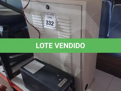 LOTE 332 - 01 BANCO PARA BATERIAS E 01 NOBREAK. (NO ESTADO) ATENÇÃO! FAZER A VISITAÇÃO ANTES DE ARREMATAR, NÃO SABEMOS SE FUNCIONA. LEILÃO NÃO TEM GARANTIA E NEM DEVOLUÇÃO, SUJEITO A POSSÍVEIS AVARIAS VISÍVEIS/OCULTAS E/OU AUSÊNCIA DE COMPONENTES.