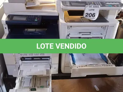 LOTE 206 - 01 LOTE COM IMPRESSORAS DIVERSAS. (NO ESTADO) ATENÇÃO! FAZER A VISITAÇÃO ANTES DE ARREMATAR, NÃO SABEMOS SE FUNCIONA. LEILÃO NÃO TEM GARANTIA E NEM DEVOLUÇÃO, SUJEITO A POSSÍVEIS AVARIAS VISÍVEIS/OCULTAS E/OU AUSÊNCIA DE COMPONENTES.