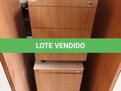 LOTE 620 - 02 GAVETEIROS EM MADEIRA COM 03 GAVETAS. (NO ESTADO) ATENÇÃO! FAZER A VISITAÇÃO ANTES DE ARREMATAR, NÃO SABEMOS SE FUNCIONA. LEILÃO NÃO TEM GARANTIA E NEM DEVOLUÇÃO, SUJEITO A POSSÍVEIS AVARIAS VISÍVEIS/OCULTAS E/OU AUSÊNCIA DE COMPONENTES.