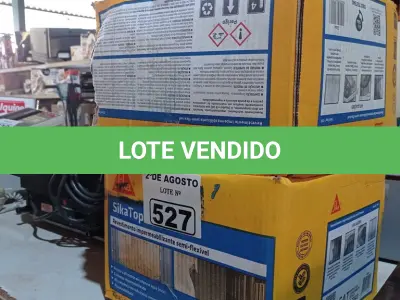 LOTE 527 - 02 CAIXAS SIKA TOP 100, REVESTIMENTO IMPERMEABILIZANTE SEMI-FLEXIVEL. (NO ESTADO) ATENÇÃO! FAZER A VISITAÇÃO ANTES DE ARREMATAR, NÃO SABEMOS SE FUNCIONA. LEILÃO NÃO TEM GARANTIA E NEM DEVOLUÇÃO, SUJEITO A POSSÍVEIS AVARIAS VISÍVEIS/OCULTAS E/OU AUSÊNCIA DE COMPONENTES.