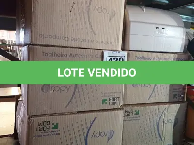 LOTE 420 - 06 TOALHEIROS AUTO CORTE COMPACTO. (NO ESTADO) ATENÇÃO! FAZER A VISITAÇÃO ANTES DE ARREMATAR, NÃO SABEMOS SE FUNCIONA. LEILÃO NÃO TEM GARANTIA E NEM DEVOLUÇÃO, SUJEITO A POSSÍVEIS AVARIAS VISÍVEIS/OCULTAS E/OU AUSÊNCIA DE COMPONENTES.
