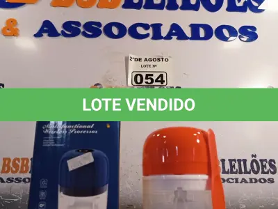 LOTE 054 - 01 PROCESSADOR ELÉTRICO MULTIFUNCIONAL WIRELESS. (NOVO) (NO ESTADO) ATENÇÃO! FAZER A VISITAÇÃO ANTES DE ARREMATAR, NÃO SABEMOS SE FUNCIONA. LEILÃO NÃO TEM GARANTIA E NEM DEVOLUÇÃO, SUJEITO A POSSÍVEIS AVARIAS VISÍVEIS/OCULTAS E/OU AUSÊNCIA DE COMPONENTES.