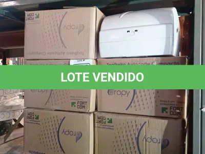 LOTE 420 - 06 TOALHEIROS AUTO CORTE COMPACTO. (NO ESTADO) ATENÇÃO! FAZER A VISITAÇÃO ANTES DE ARREMATAR, NÃO SABEMOS SE FUNCIONA. LEILÃO NÃO TEM GARANTIA E NEM DEVOLUÇÃO, SUJEITO A POSSÍVEIS AVARIAS VISÍVEIS/OCULTAS E/OU AUSÊNCIA DE COMPONENTES.
