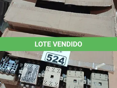 LOTE 524 - 01 LOTE COM VÁRIOS CONTATOTORES ANTIGOS. (NO ESTADO) ATENÇÃO! FAZER A VISITAÇÃO ANTES DE ARREMATAR, NÃO SABEMOS SE FUNCIONA. LEILÃO NÃO TEM GARANTIA E NEM DEVOLUÇÃO, SUJEITO A POSSÍVEIS AVARIAS VISÍVEIS/OCULTAS E/OU AUSÊNCIA DE COMPONENTES.