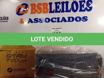 LOTE 650 - 01 NOBREAK MARCA MICROSOL 700VA. (NO ESTADO) ATENÇÃO! FAZER A VISITAÇÃO ANTES DE ARREMATAR, NÃO SABEMOS SE FUNCIONA. LEILÃO NÃO TEM GARANTIA E NEM DEVOLUÇÃO, SUJEITO A POSSÍVEIS AVARIAS VISÍVEIS/OCULTAS E/OU AUSÊNCIA DE COMPONENTES.
