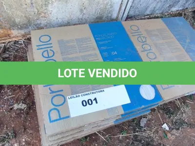 LOTE 001 - 08 CAIXAS DE  PORCELANATOS  PORTOBELLO MOS-BRERA WHITE 60CM X 60CM APROXIMADAMENTE 11,52M²(NO ESTADO)