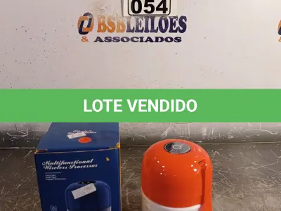 LOTE 054 - 01 PROCESSADOR ELÉTRICO MULTIFUNCIONAL WIRELESS. (NOVO) (NO ESTADO) ATENÇÃO! FAZER A VISITAÇÃO ANTES DE ARREMATAR, NÃO SABEMOS SE FUNCIONA. LEILÃO NÃO TEM GARANTIA E NEM DEVOLUÇÃO, SUJEITO A POSSÍVEIS AVARIAS VISÍVEIS/OCULTAS E/OU AUSÊNCIA DE COMPONENTES.