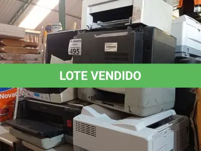 LOTE 495 - 10 IMPRESSORAS MARCAS E MODELOS DIVERSOS PARA RETIRADA DE PEÇAS. (NO ESTADO) ATENÇÃO! FAZER A VISITAÇÃO ANTES DE ARREMATAR, NÃO SABEMOS SE FUNCIONA. LEILÃO NÃO TEM GARANTIA E NEM DEVOLUÇÃO, SUJEITO A POSSÍVEIS AVARIAS VISÍVEIS/OCULTAS E/OU AUSÊNCIA DE COMPONENTES).