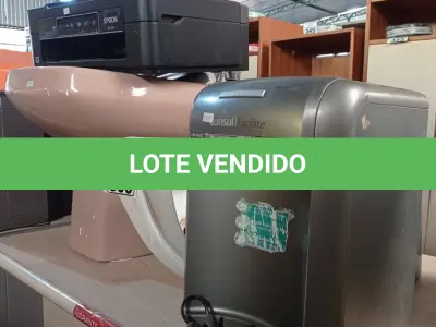 LOTE 509 - 01 BIDÊ, 01 PIA, 01 CAIXA DE DESCARGA, 01 PURIFICADOR DE ÁGUA MARCA CÔNSUL E 01 IMPRESSORA EPCON XP, 241. (NO ESTADO) ATENÇÃO! FAZER A VISITAÇÃO ANTES DE ARREMATAR, NÃO SABEMOS SE FUNCIONA. LEILÃO NÃO TEM GARANTIA E NEM DEVOLUÇÃO, SUJEITO A POSSÍVEIS AVARIAS VISÍVEIS/OCULTAS E/OU AUSÊNCIA DE COMPONENTES.