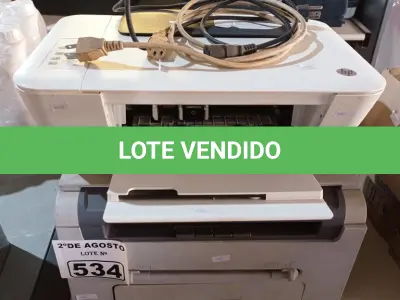 LOTE 534 - 02 IMPRESSORAS SENDO 01 HP DESKJET 1516 E 01 SAMSUNG SCX-4200.  (NO ESTADO) ATENÇÃO! FAZER A VISITAÇÃO ANTES DE ARREMATAR, NÃO SABEMOS SE FUNCIONA. LEILÃO NÃO TEM GARANTIA E NEM DEVOLUÇÃO, SUJEITO A POSSÍVEIS AVARIAS VISÍVEIS/OCULTAS E/OU AUSÊNCIA DE COMPONENTES.