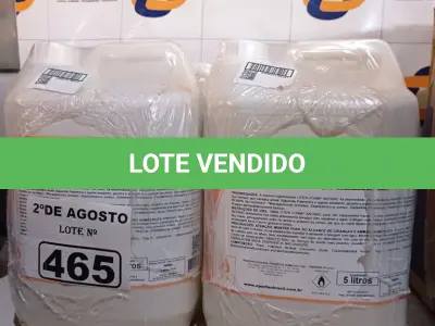 LOTE 465 - 20 LITROS DE ESPUMA HIGIENIZADORA PARA ANTISSEPSIA INSTANTÂNEA DAS MÃOS. (NO ESTADO) ATENÇÃO! FAZER A VISITAÇÃO ANTES DE ARREMATAR, NÃO SABEMOS SE FUNCIONA. LEILÃO NÃO TEM GARANTIA E NEM DEVOLUÇÃO, SUJEITO A POSSÍVEIS AVARIAS VISÍVEIS/OCULTAS E/OU AUSÊNCIA DE COMPONENTES).