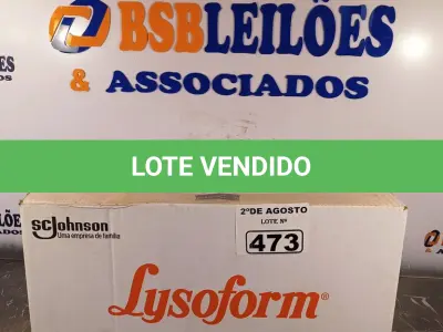 LOTE 473 - 12 LITROS DE LYSOFORM. (NO ESTADO) ATENÇÃO! FAZER A VISITAÇÃO ANTES DE ARREMATAR, NÃO SABEMOS SE FUNCIONA. LEILÃO NÃO TEM GARANTIA E NEM DEVOLUÇÃO, SUJEITO A POSSÍVEIS AVARIAS VISÍVEIS/OCULTAS E/OU AUSÊNCIA DE COMPONENTES).