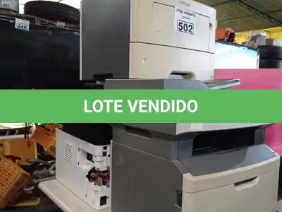 LOTE 502 - 03 IMPRESSORAS SENDO: 01 MULTIFUNCIONAL KYOCERA M2040, 01 MULTIFUNCIONAL LEXMARK X264DN E 01 LEXMARK MS 610DN. (NO ESTADO) ATENÇÃO! FAZER A VISITAÇÃO ANTES DE ARREMATAR, NÃO SABEMOS SE FUNCIONA. LEILÃO NÃO TEM GARANTIA E NEM DEVOLUÇÃO, SUJEITO A POSSÍVEIS AVARIAS VISÍVEIS/OCULTAS E/OU AUSÊNCIA DE COMPONENTES).