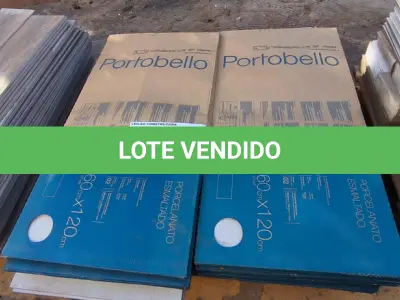 LOTE 009 - 14 CAIXAS DE PORCELANATOS 60CM X1,20CM ST REMY CREMA APROXIMADAMENTE 21,60M² (NO ESTADO)