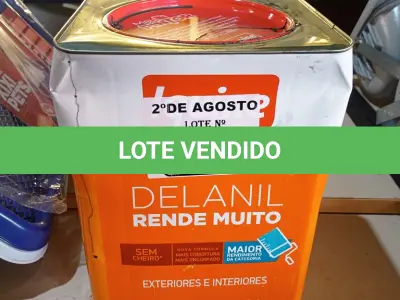 LOTE 482 - 01 LATA DE TINTA IQUINE DELANIL INTERIORES/EXTERIORES FOSCO AVELUDADO NA COR CONCRETO 18L. (NO ESTADO) ATENÇÃO! FAZER A VISITAÇÃO ANTES DE ARREMATAR, NÃO SABEMOS SE FUNCIONA. LEILÃO NÃO TEM GARANTIA E NEM DEVOLUÇÃO, SUJEITO A POSSÍVEIS AVARIAS VISÍVEIS/OCULTAS E/OU AUSÊNCIA DE COMPONENTES).
