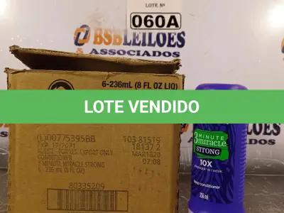 LOTE 060 - 06 FRASCOS DE DEEP CONDITIONER AUSSIE 236ML. (NO ESTADO) ATENÇÃO! FAZER A VISITAÇÃO ANTES DE ARREMATAR, NÃO SABEMOS SE FUNCIONA. LEILÃO NÃO TEM GARANTIA E NEM DEVOLUÇÃO, SUJEITO A POSSÍVEIS AVARIAS VISÍVEIS/OCULTAS E/OU AUSÊNCIA DE COMPONENTES.