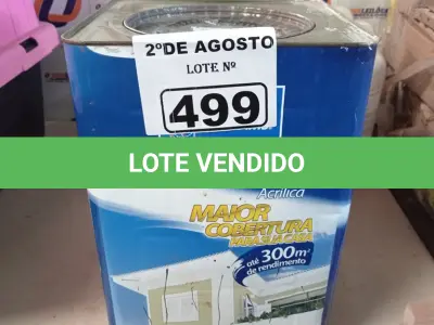 LOTE 499 - 01 LATA DE TINTA SHERWIN WILLIAMS KEM TONE ACRÍLICA INTERIORES 18L NA COR AZUL HORTÊNSIA FOSCO. (NO ESTADO) ATENÇÃO! FAZER A VISITAÇÃO ANTES DE ARREMATAR, NÃO SABEMOS SE FUNCIONA. LEILÃO NÃO TEM GARANTIA E NEM DEVOLUÇÃO, SUJEITO A POSSÍVEIS AVARIAS VISÍVEIS/OCULTAS E/OU AUSÊNCIA DE COMPONENTES).