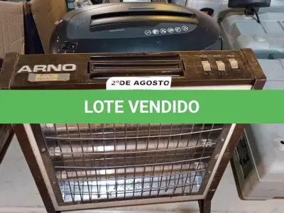 LOTE 468 - 01 AQUECEDOR E 01 FRAGMENTADORA DE PAPEL. (NO ESTADO) ATENÇÃO! FAZER A VISITAÇÃO ANTES DE ARREMATAR, NÃO SABEMOS SE FUNCIONA. LEILÃO NÃO TEM GARANTIA E NEM DEVOLUÇÃO, SUJEITO A POSSÍVEIS AVARIAS VISÍVEIS/OCULTAS E/OU AUSÊNCIA DE COMPONENTES).