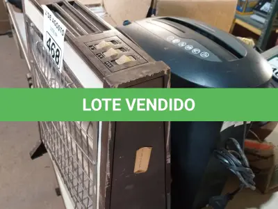 LOTE 468 - 01 AQUECEDOR E 01 FRAGMENTADORA DE PAPEL. (NO ESTADO) ATENÇÃO! FAZER A VISITAÇÃO ANTES DE ARREMATAR, NÃO SABEMOS SE FUNCIONA. LEILÃO NÃO TEM GARANTIA E NEM DEVOLUÇÃO, SUJEITO A POSSÍVEIS AVARIAS VISÍVEIS/OCULTAS E/OU AUSÊNCIA DE COMPONENTES).