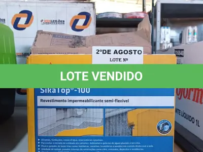LOTE 472 - 02 CAIXAS SIKA TOP 100, REVESTIMENTO IMPERMEABILIZANTE SEMI-FLEXIVEL. (NO ESTADO) ATENÇÃO! FAZER A VISITAÇÃO ANTES DE ARREMATAR, NÃO SABEMOS SE FUNCIONA. LEILÃO NÃO TEM GARANTIA E NEM DEVOLUÇÃO, SUJEITO A POSSÍVEIS AVARIAS VISÍVEIS/OCULTAS E/OU AUSÊNCIA DE COMPONENTES.