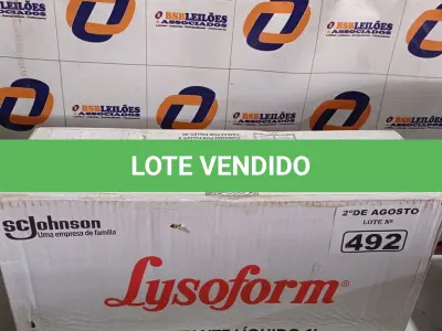 LOTE 492 - 12 LITROS DE LYSOFORM. (NO ESTADO) ATENÇÃO! FAZER A VISITAÇÃO ANTES DE ARREMATAR, NÃO SABEMOS SE FUNCIONA. LEILÃO NÃO TEM GARANTIA E NEM DEVOLUÇÃO, SUJEITO A POSSÍVEIS AVARIAS VISÍVEIS/OCULTAS E/OU AUSÊNCIA DE COMPONENTES).