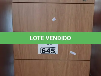 LOTE 645 - 02 GAVETEIROS EM MADEIRA COM 03 GAVETAS. (NO ESTADO) ATENÇÃO! FAZER A VISITAÇÃO ANTES DE ARREMATAR, NÃO SABEMOS SE FUNCIONA. LEILÃO NÃO TEM GARANTIA E NEM DEVOLUÇÃO, SUJEITO A POSSÍVEIS AVARIAS VISÍVEIS/OCULTAS E/OU AUSÊNCIA DE COMPONENTES.