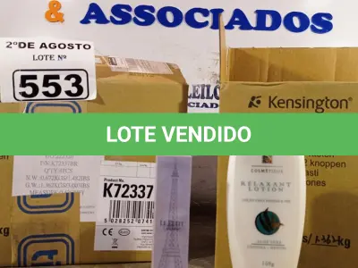 LOTE 553 - 01 LOTE COM VÁRIOS PERFUMES E GÉIS PARA MASSAGEM. (NO ESTADO) ATENÇÃO! FAZER A VISITAÇÃO ANTES DE ARREMATAR, NÃO SABEMOS SE FUNCIONA. LEILÃO NÃO TEM GARANTIA E NEM DEVOLUÇÃO, SUJEITO A POSSÍVEIS AVARIAS VISÍVEIS/OCULTAS E/OU AUSÊNCIA DE COMPONENTES.