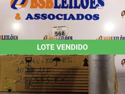 LOTE 568 -  10 CAPACITORES BOSCH 10UF/2,5/3,75KV. (NO ESTADO) ATENÇÃO! FAZER A VISITAÇÃO ANTES DE ARREMATAR, NÃO SABEMOS SE FUNCIONA. LEILÃO NÃO TEM GARANTIA E NEM DEVOLUÇÃO, SUJEITO A POSSÍVEIS AVARIAS VISÍVEIS/OCULTAS E/OU AUSÊNCIA DE COMPONENTES.