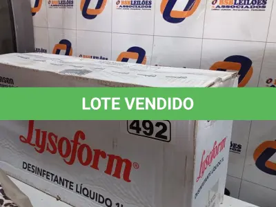 LOTE 492 - 12 LITROS DE LYSOFORM. (NO ESTADO) ATENÇÃO! FAZER A VISITAÇÃO ANTES DE ARREMATAR, NÃO SABEMOS SE FUNCIONA. LEILÃO NÃO TEM GARANTIA E NEM DEVOLUÇÃO, SUJEITO A POSSÍVEIS AVARIAS VISÍVEIS/OCULTAS E/OU AUSÊNCIA DE COMPONENTES).
