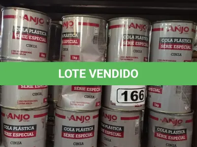 LOTE 166 - 01 LOTE COM VÁRIAS LATAS DE COLA PLÁSTICA ANJO. (NO ESTADO) ATENÇÃO! FAZER A VISITAÇÃO ANTES DE ARREMATAR, NÃO SABEMOS SE FUNCIONA. LEILÃO NÃO TEM GARANTIA E NEM DEVOLUÇÃO, SUJEITO A POSSÍVEIS AVARIAS VISÍVEIS/OCULTAS E/OU AUSÊNCIA DE COMPONENTES.