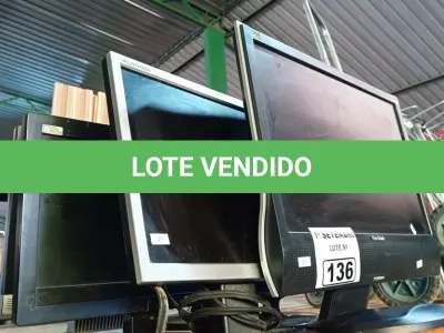 LOTE 136 - 06 MONITORES MARCAS E MODELOS DIVERSOS PARA RETIRADA DE PEÇAS. (NO ESTADO) ATENÇÃO! FAZER A VISITAÇÃO ANTES DE ARREMATAR, NÃO SABEMOS SE FUNCIONA. LEILÃO NÃO TEM GARANTIA E NEM DEVOLUÇÃO, SUJEITO A POSSÍVEIS AVARIAS VISÍVEIS/OCULTAS E/OU AUSÊNCIA DE COMPONENTES.