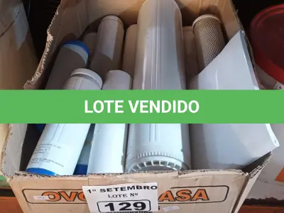 LOTE 129 - 01 LOTE COM VÁRIOS REFIS PARA FILTRO DE ÁGUA TIPO CAVALETE. (NO ESTADO) ATENÇÃO! FAZER A VISITAÇÃO ANTES DE ARREMATAR, NÃO SABEMOS SE FUNCIONA. LEILÃO NÃO TEM GARANTIA E NEM DEVOLUÇÃO, SUJEITO A POSSÍVEIS AVARIAS VISÍVEIS/OCULTAS E/OU AUSÊNCIA DE COMPONENTES.