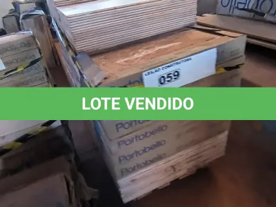 LOTE 059 - 01 LOTE COM PORCELANATO IDEA BIANCO 30CM X 60 CM APROXIMADAMENTE 60,48M²(NO ESTADO)