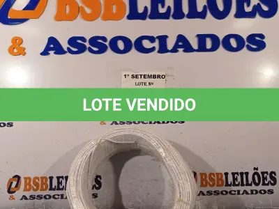 LOTE 015 - 01 ROLO DE CABO FLEXÍVEL 100M 2,5MM NA COR BRANCA. (NO ESTADO) ATENÇÃO! FAZER A VISITAÇÃO ANTES DE ARREMATAR, NÃO SABEMOS SE FUNCIONA. LEILÃO NÃO TEM GARANTIA E NEM DEVOLUÇÃO, SUJEITO A POSSÍVEIS AVARIAS VISÍVEIS/OCULTAS E/OU AUSÊNCIA DE COMPONENTES.